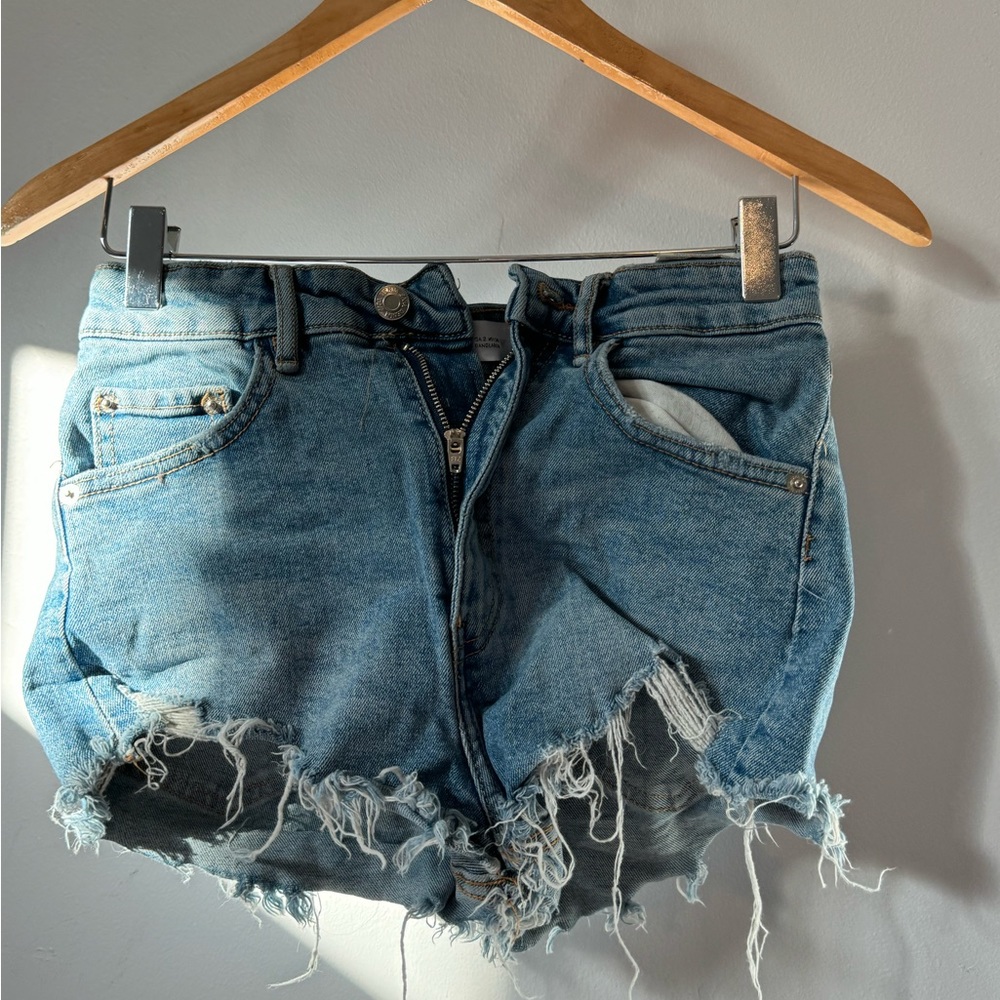Zara Blue Denim Shorts Size 2